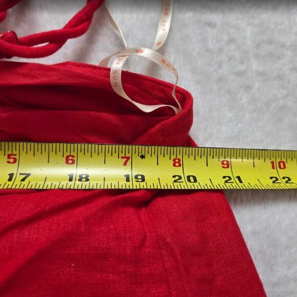 XL Farm Rio x Anthropologie Richelieu linen-blend sleeveless eyelet midi dress - Picture 8 of 9